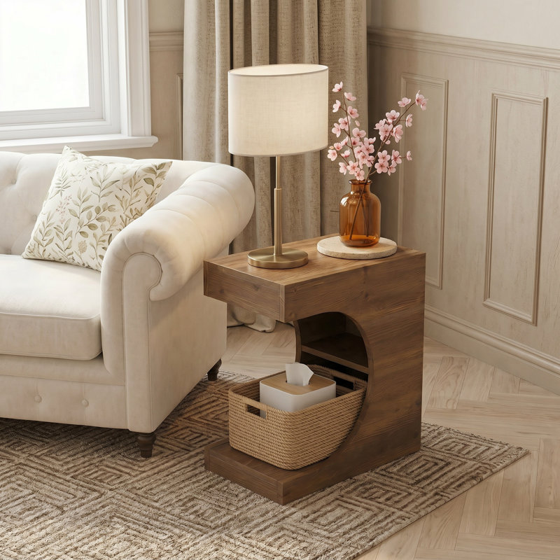 Solid Wood End Table, 1