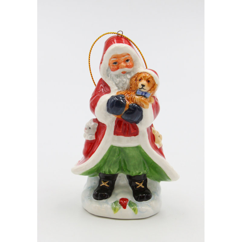Ornement Père Noël avec chiot