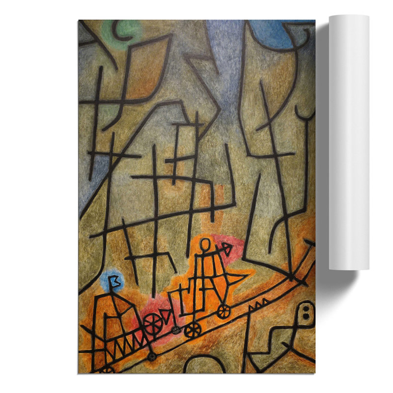 Conquest Of The Mountain by Paul Klee - No Frame Painting, 42cm H x 30cm W x 0.1cm D