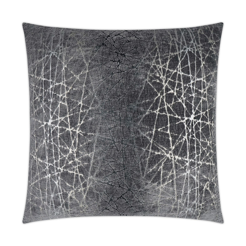 Questa Pillow Cover & Insert, Caviar, Square 22"