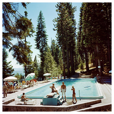 Slim Aarons " Pool At Lake Tahoe " by Slim Aarons