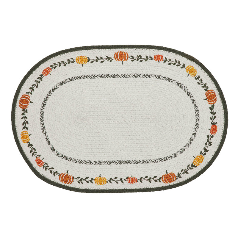 Pumpkin Bounty Oval Placemat Stencil, 13" x 19"