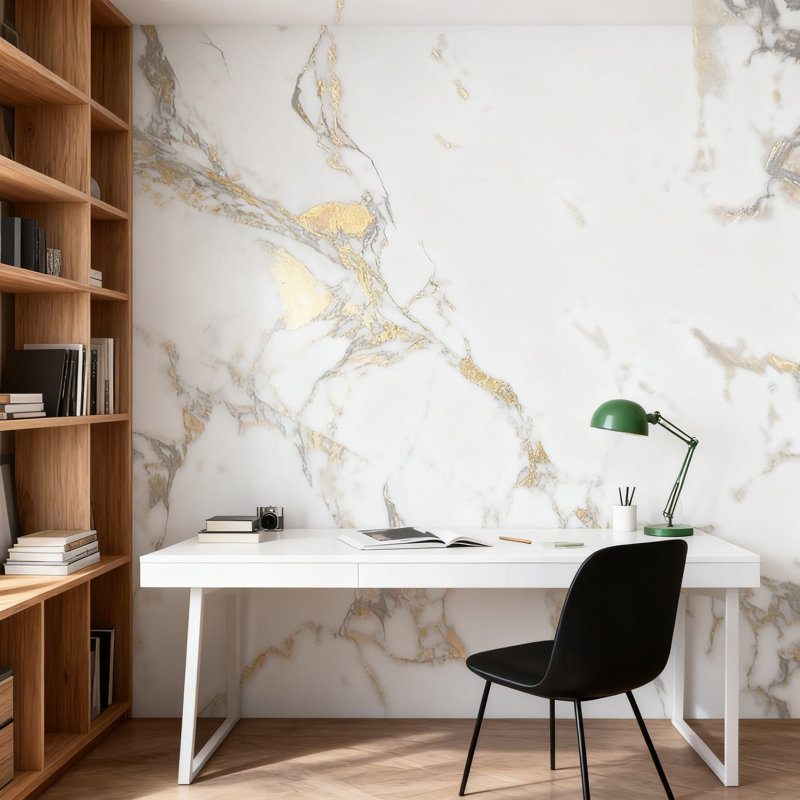 Couvercle de comptoir auto-adhésif en papier Marble