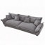 Canapé modulaire modulaire, canapé de style voile avec rangement, dossier amovible, canapé à assise profonde avec coussins décoratifs pour le salon-522515817