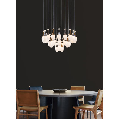 Lustre à niveaux 29 lumières DEL Hartmund