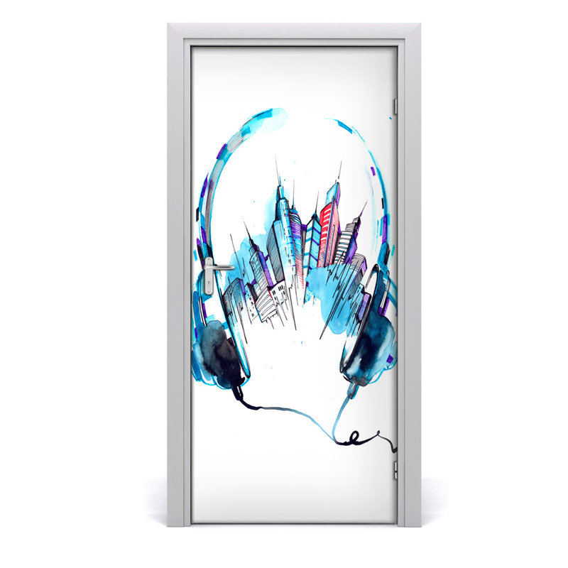 Music City Door Decal, 80.7" H x 37.4" W