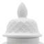 19.5" Diamond Pattern Antique White Temple Jar-1088169199