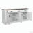 63" Fluted Sideboard Buffet Cabinet with Storage, Modern Coffee Bar Station with 4 Doors and 3 Drawers, Kitchen Storage Console Table for Living Room Dining Room Entryway-1275307439