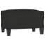  Ensemble de canapé en tissu noir (100% polyester), métal, contreplaqué, mousse moyenne