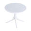 Ensemble de 2 chaises longues vert pâle avec table ronde blanche de 36 pouces - Ensemble de meubles de patio intérieur / extérieur toutes saisons-1889243164