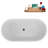 60" Streamline Soaking Glossy White Freestanding Tub and Tray With Internal Drain-108300152