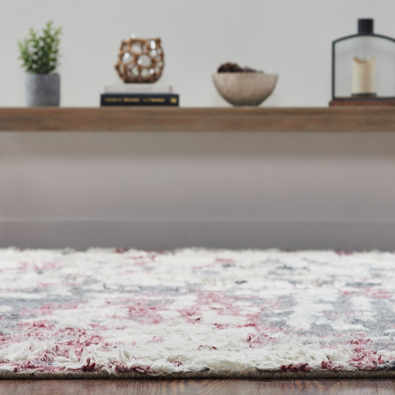 Wool Area Rug in Blue/Gray, Rectangle 8'6" x 11'6"