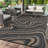 Outdoor Rug Reversible Outdoor Doormat Waterproof, Modern Plastic Straw, Abstract, Mark Resistant, Easy Clean, Portable, Low Pile, for Patio, Deck, Camping, RV-1722809571-1722809576