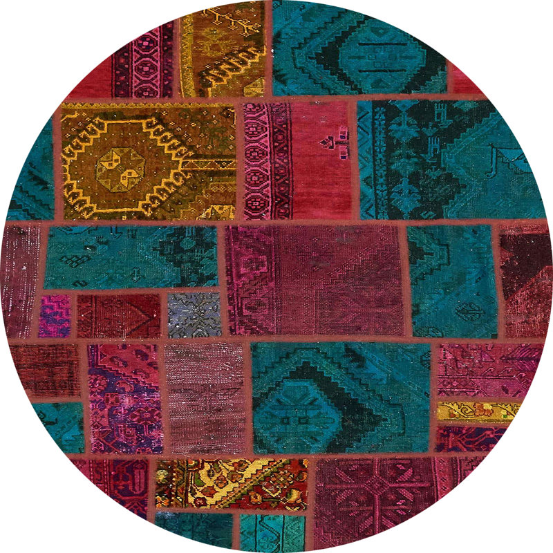 Abstract Indoor Rug, Round 3'