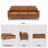 Barton 80.31'' Faux Leather Square Arm Sofa-1714157758