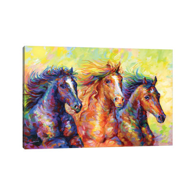 Trois amis par Leon Devenice - Giclée sur toile tendue avec châssis