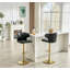 Chaise de bar rotative réglable moderne en similicuir, fonction pivotante et réglable en hauteur pour la cuisine et la salle à manger-415046426-415046430-414512834