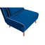 Fauteuil-lit moderne en velours pliable avec passepoil CANON - dossier réglable à 3 positions, se transforme en lit en 10 secondes, comprend un oreiller et un canapé-lit bleu compact-1401906716