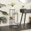 Aleily 4-Tier White Marble Indoor Plant Stand-780198744