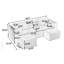 Canapé modulaire compact en velours côtelé compact avec un style minimaliste moderne