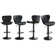 4-piece Swivel Bar Stool Set – Adjustable Height Counter Stools With Back