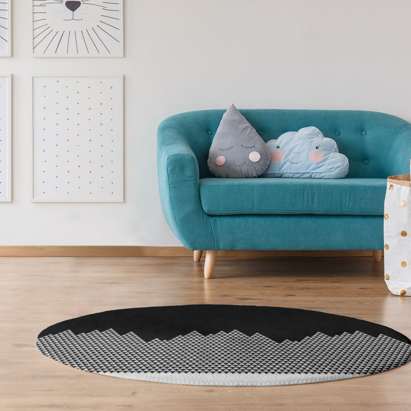 Chenille Indoor Rug, Round 5'