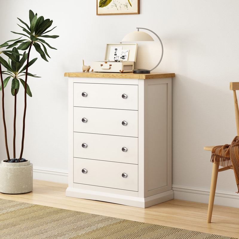 4 Drawer 70cm W Chest, Off White