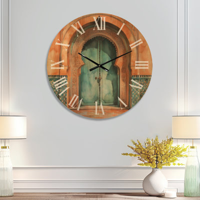  Moroccan Wooden Wall Clock – Arched Doorways of Marrakesh
