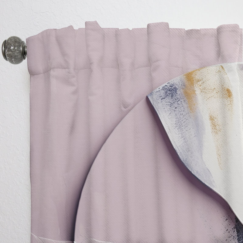Cruthers - mélange de marbre rose et blanc II - rideau de marbre abstrait - obscurcissant velours - 1 panneau