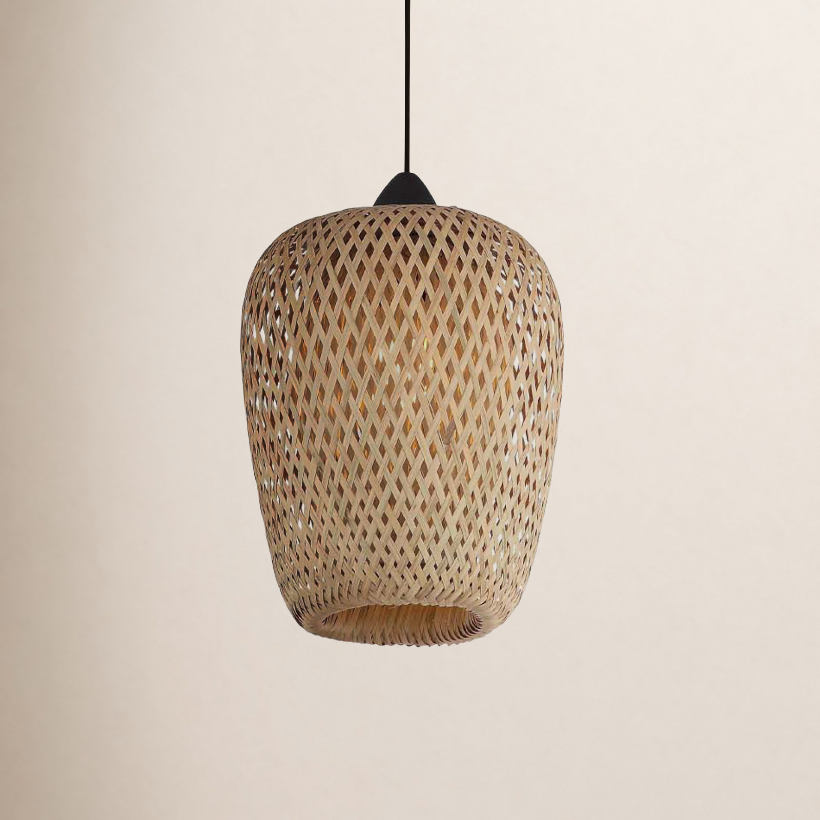 Alisson Single Light Rattan Dimmable Pendant