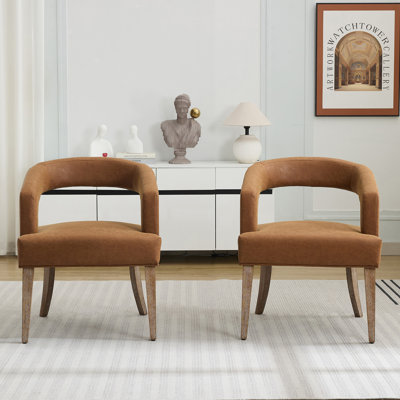 25.8"W Modern Accent Chair,Upholstered Reading Chair With Wood Legs