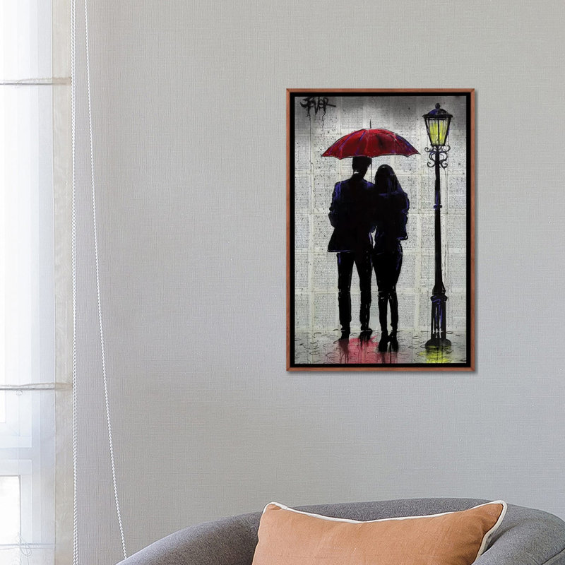 «Rain Rain Come Again» par Loui Jover - impression d'art graphique, Pas de tapis, H 26 po x l 18 po x 1,5 po