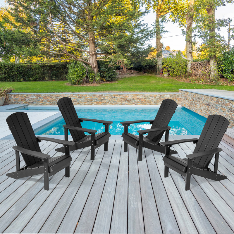 Fauteuil inclinable Kieth Riran Adirondack, Noir