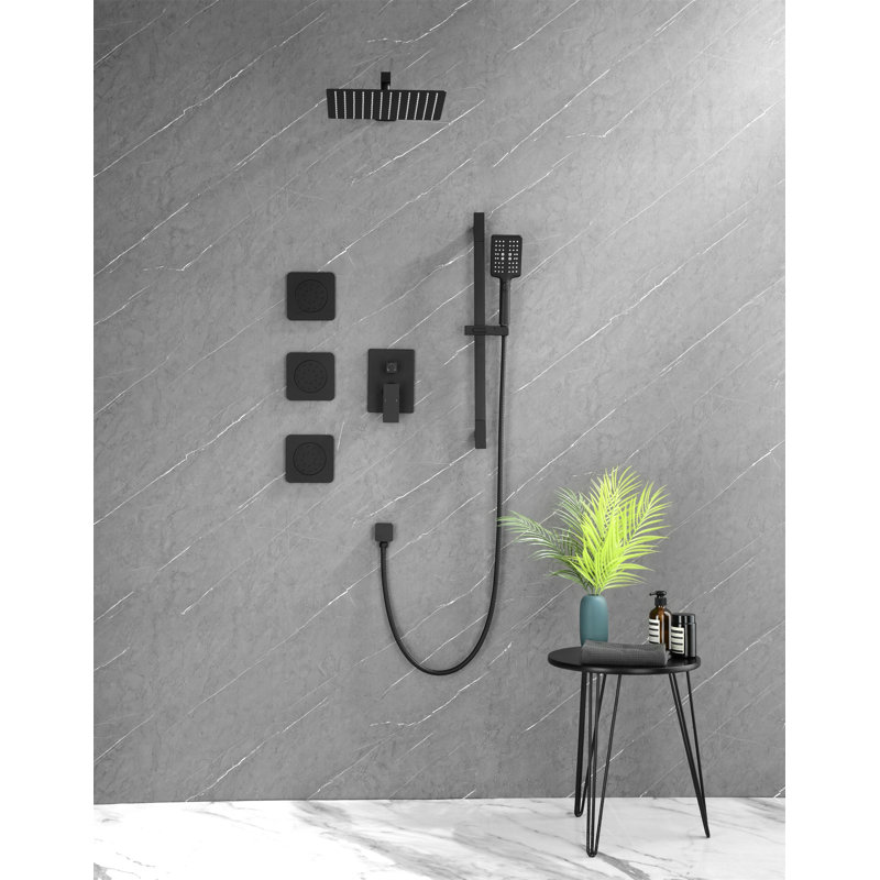 All-In-One Kit with Rough in-Valve, Matte Black