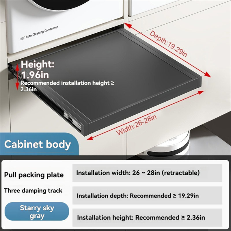 Support à linge rétractable multifonctionnel en aluminium Space, H 1,96 po x l 28 po x P 19,29 po