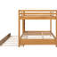 Grand lit superposé en bois avec lit gigogne, structure en pin fiable, peu encombrant pour les chambres partagées, outils faciles à assembler pour petites pièces, à assembler-979752435