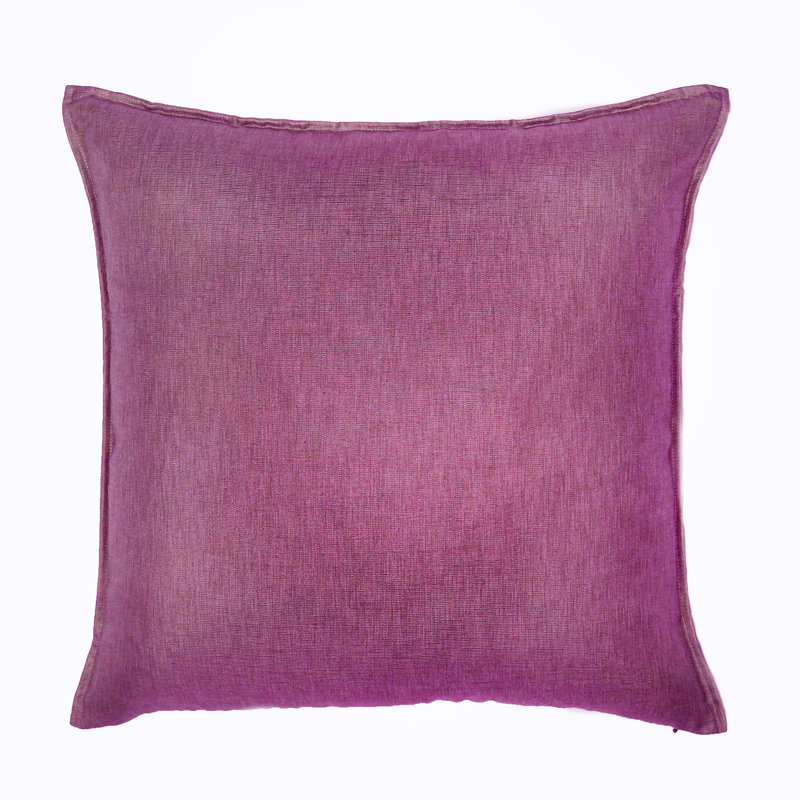 Feather Throw Pillow, Raspberry