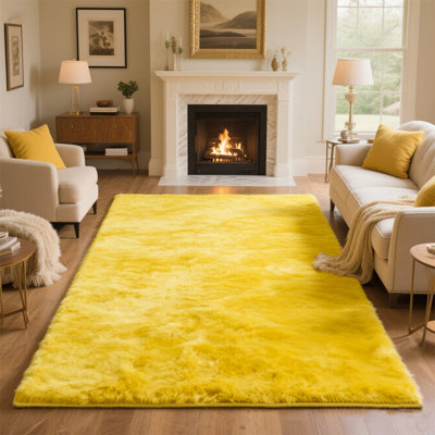 Tapis jaune vif et chaud