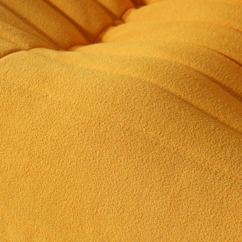 Fauteuil de jeu Aruba, aucun assemblage requis, Velours jaune en peluche