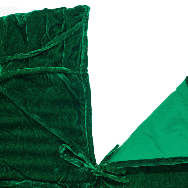 Plush Treeskirt, 60" W, Emerald