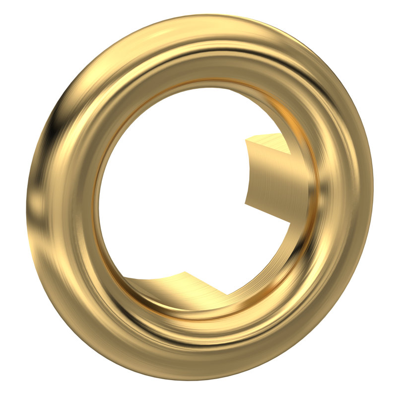 1.5cm Bathroom Sink Drain with Overflow, Brushed Brass