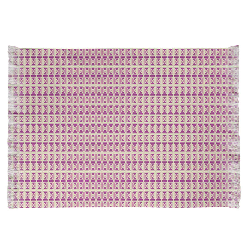 Tapis rose/beige à carreaux doublés Mcguigan, Non