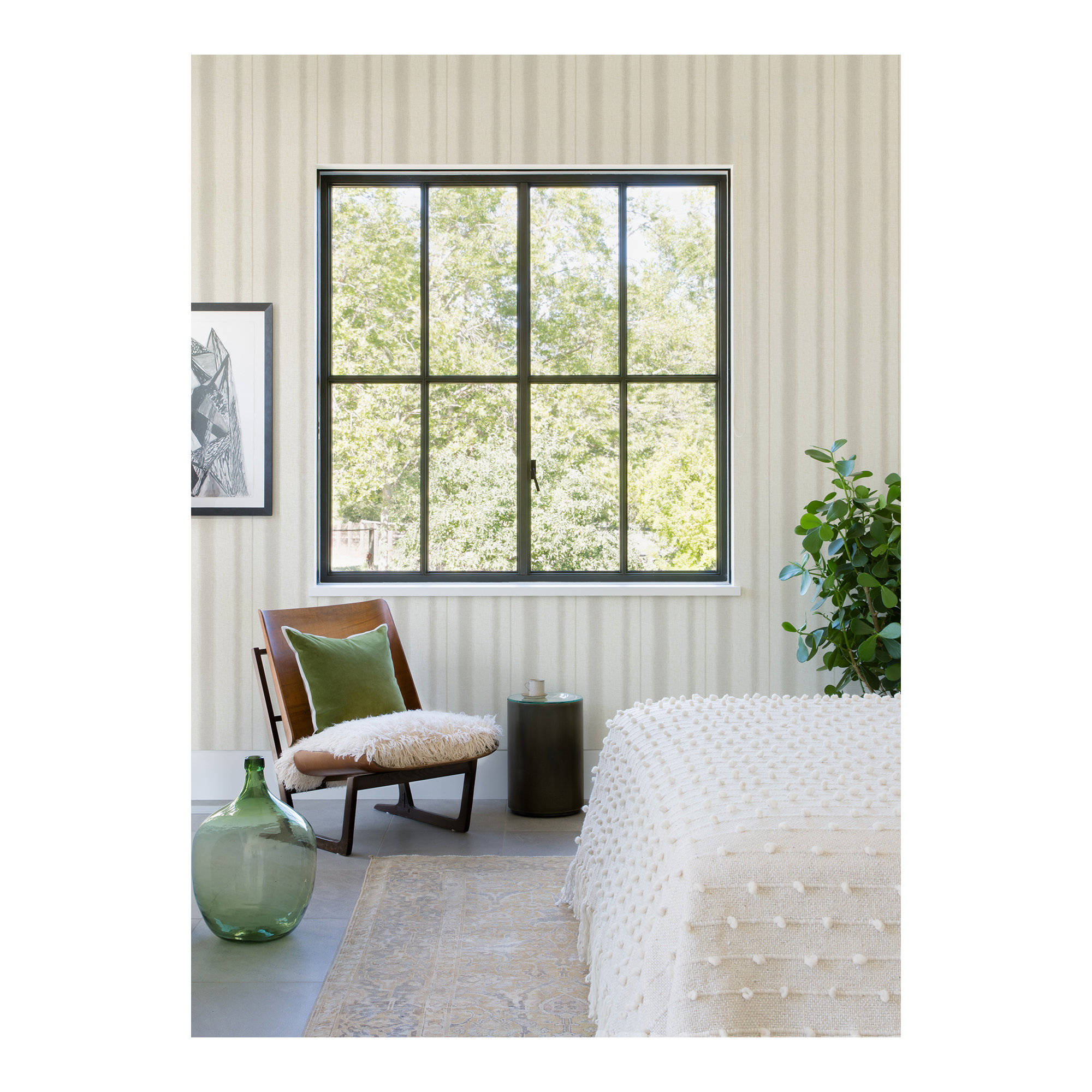 Carmelia Modern Unpasted Wallpaper, Gray