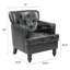 Fauteuil club rembourré en tissu Hengming Living