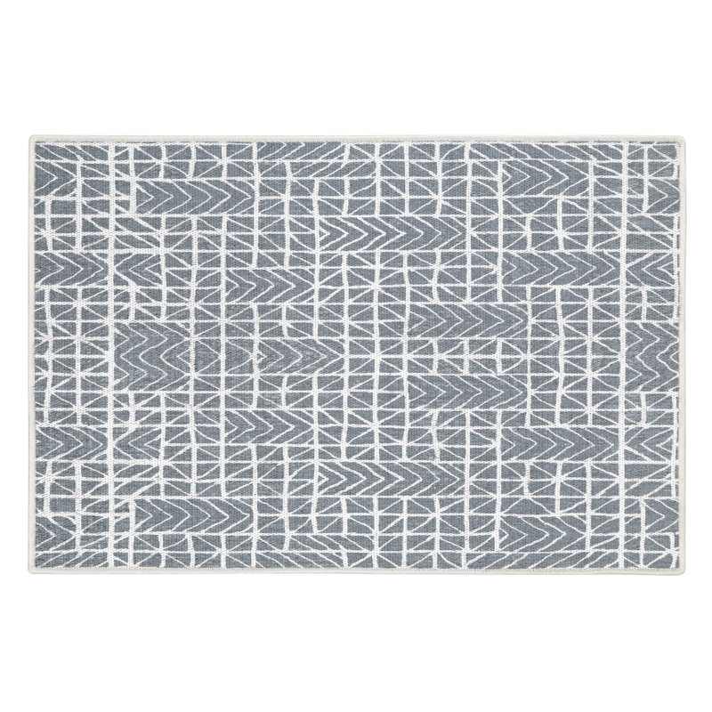 Tapis de cuisine Higinio, Gris clair