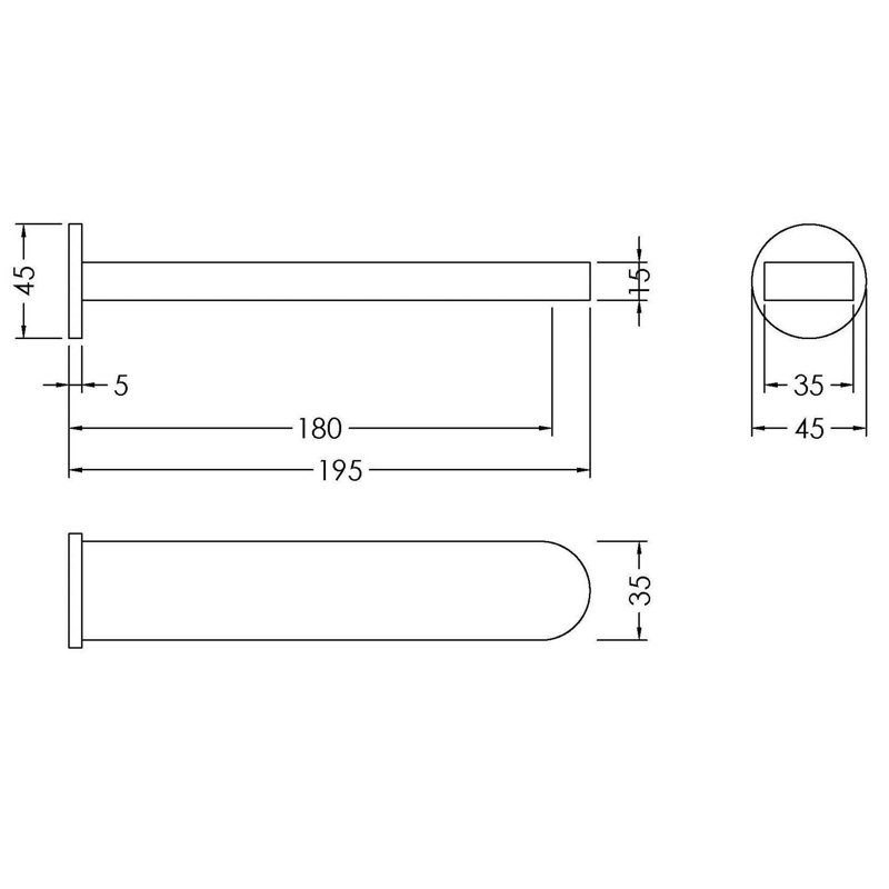 Binsey Wall Tub Spout Bath Filler