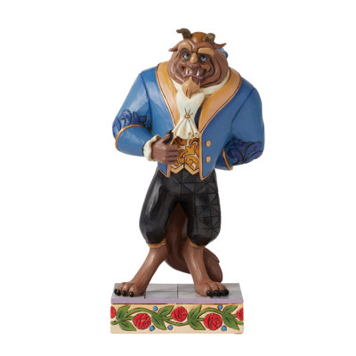 Disney Traditions by Jim Shore Beauty and the Beast Wearing a Suit Figurine 9.5 Inch