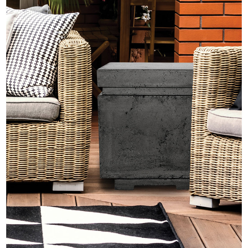 Gray Concrete Square Propane Tank Cover