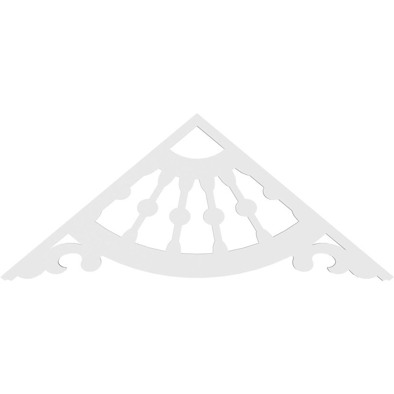 Wagon Wheel Architectural Grade PVC Gable, 36" x 15" x 1", 10/12, Urethane