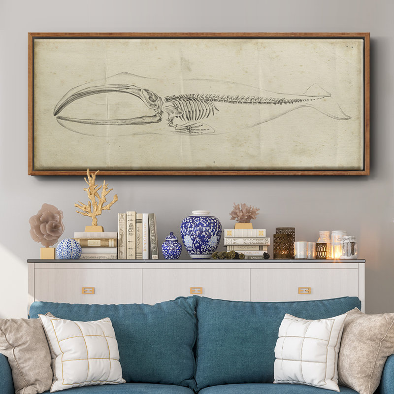Whale Study I- Framed Canvas